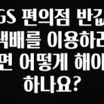 가성비 좋은 GS 편의점 반값택배를 이용하려면 어떻게 해야 하나요? 지금떳다