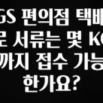 무조건 이득인 GS 편의점 택배로 서류는 몇 KG까지 접수 가능한가요? 꼭 확인해보세요