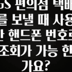 모두가 궁금했던 GS 편의점 택배를 보낼 때 사용한 핸드폰 번호로 조회가 가능 한가요? 꼭 확인해보세요