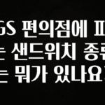 바로클릭 GS 편의점에 파는 샌드위치 종류는 뭐가 있나요? 기억하세요