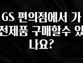 후회하지 않는 GS 편의점에서 가전제품 구매할수 있나요? 관심이 뜨겁습니다