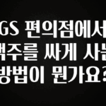 지금 당장 확인해야하는 이유 GS 편의점에서 맥주를 싸게 사는 방법이 뭔가요? 리뷰가 많습니다