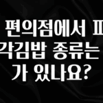 간단정보 GS 편의점에서 파는 삼각김밥 종류는 뭐가 있나요? 실사용 후기