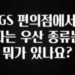 꼭 봐야하는 리스트 GS 편의점에서 파는 우산 종류는 뭐가 있나요? 확인해보세요