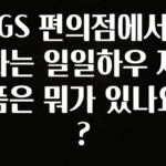 가성비 좋은 GS 편의점에서 파는 일일하우 제품은 뭐가 있나요? 알려드립니다