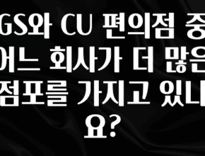 혜자소식 떳다 GS와 CU 편의점 중 어느 회사가 더 많은 점포를 가지고 있나요? 리뷰가 많습니다