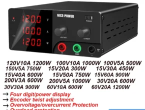 싹 다알려줌 NICE-POWER 고전력 벤치 실험실 DC 전원 공급 장치 300W-1200W 120V 10A 전압 전류 레귤레이터 15V 30V 60V 100V 200V 10A 20A 60A 지금 소개할게요