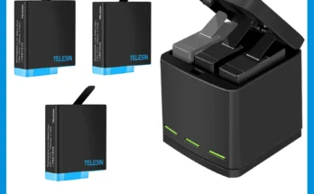추가소식 TELESIN 고프로 히어로 5 6 7 8 블랙 카메라용 LED 라이트 배터리 충전기 보관함 아주 좋은 정보입니다