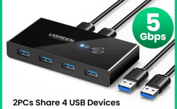 싹 다알려줌 UGREEN USB KVM 스위치 USB 3.0 2.0 스위처 Xiao mi Mi Box 키보드 마우스 프린터 모니터 2 PCs 공유 4 장치 USB 스위치 좋은 정보