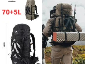 이것만 보고가기 네이처하이크 하이킹 배낭 방수 70L + 5L 경량 등산 하이킹 레인 커버가 있는 야외 캠핑 트레킹 가방 전합니다