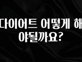 일단 무조건 저장하기 다이어트 어떻게 해야될까요? 요약정리