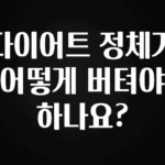 (2025 업데이트) 다이어트 정체기 어떻게 버텨야 하나요? 실간 리뷰