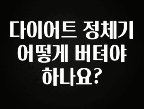 (2025 업데이트) 다이어트 정체기 어떻게 버텨야 하나요? 실간 리뷰