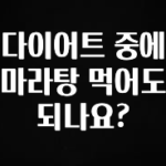 별다섯개 다이어트 중에 마라탕 먹어도 되나요? 확인해보세요