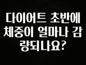 업뎃 정보 다이어트 초반에 체중이 얼마나 감량되나요? 실사용 후기