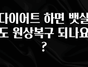 찐친이랑 확인하세요 다이어트 하면 뱃살도 원상복구 되나요? 관심이 뜨겁습니다