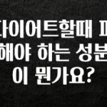 주목 다이어트할때 피해야 하는 성분이 뭔가요? 요약본만 확인해보세요