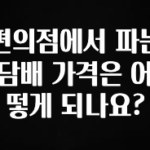정성가득 선물 편의점에서 파는 담배 가격은 어떻게 되나요? 바로 클릭