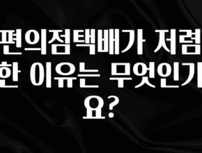 찐친이랑 확인하세요 편의점택배가 저렴한 이유는 무엇인가요? 확인해보세요