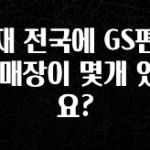 간단정보 현재 전국에 GS편의점 매장이 몇개 있나요? 잠깐 확인해보세요