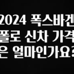 이번주 제일 많이찾은 2024 폭스바겐 폴로 신차 가격은 얼마인가요? 지금 바로 공개합니다