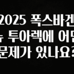 사계절 사랑받는 2025 폭스바겐 뉴 투아렉에 어떤 문제가 있나요? 리뷰가 많습니다