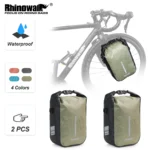 Rhinowalk 2 Pcs 자전거 포크 가방 퀵 릴리스 방수 4L 6L 사이클링 자전거 앞 팩 마운트 전기 스쿠터 차량 가방