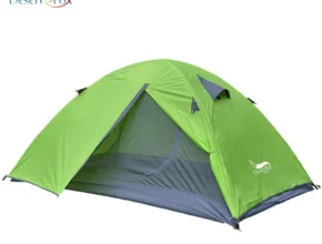 사막 및 여우 배낭 텐트 2 인 알루미늄 폴 경량 캠핑 텐트 더블 레이어 휴대용 핸드백