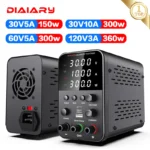 조정 가능한 DC 전원 공급 장치 30V 10A 60V 5A 실험실 벤치 전원 안정화 전원 공급 장치 전압 조정기 스위치 110-220V