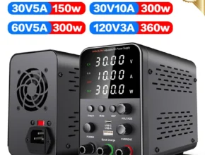 조정 가능한 DC 전원 공급 장치 30V 10A 60V 5A 실험실 벤치 전원 안정화 전원 공급 장치 전압 조정기 스위치 110-220V