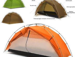 초경량 나일론 캠핑 방수 싱글 텐트