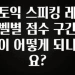 품절이 임박한 토익 스피킹 레벨별 점수 구간이 어떻게 되나요? 최신정보