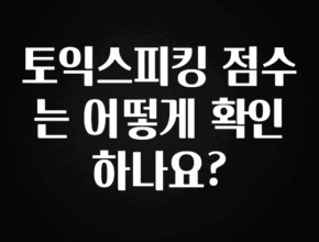 꼭 보고싶은 토익스피킹 점수는 어떻게 확인하나요? 궁금하시죠?