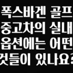 별다섯개 폭스바겐 골프 중고차의 실내 옵션에는 어떤 것들이 있나요? 주목하고 계십니다