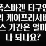 사실 찐정보는 폭스바겐 티구안의 케어프리서비스 기간은 얼마나 되나요? 확인해보세요