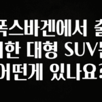 찐친이랑 확인하세요 폭스바겐에서 출시한 대형 SUV는 어떤게 있나요? 알짜배기만 골라가세요
