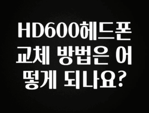 이건”꼭” 알아보자 HD600헤드폰 교체 방법은 어떻게 되나요? 꼭 확인해보세요