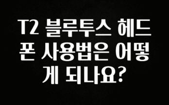 MZ세대 “주목” T2 블루투스 헤드폰 사용법은 어떻게 되나요? 정직하게 소개해보겠습니다