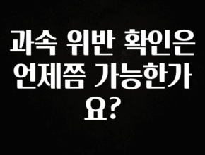 시간이 없다? 과속 위반 확인은 언제쯤 가능한가요? 꼭 알아두세요