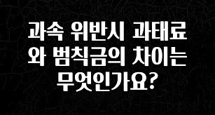 혜자소식 떳다 과속 위반시 과태료와 범칙금의 차이는 무엇인가요? 한 번에 알려드립니다