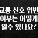 재구매율 1위 교통 신호 위반 여부는 어떻게 알수 있나요? 정직하게 소개해보겠습니다