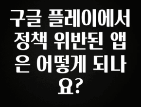 이번 달 구글 플레이에서 정책 위반된 앱은 어떻게 되나요? 요약본만 확인해보세요