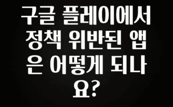 이번 달 구글 플레이에서 정책 위반된 앱은 어떻게 되나요? 요약본만 확인해보세요