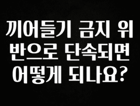 찐공개 끼어들기 금지 위반으로 단속되면 어떻게 되나요? 실사용 후기