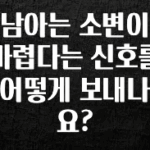 주목 남아는 소변이 마렵다는 신호를 어떻게 보내나요? 후회하지 않습니다