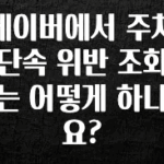 리뷰 좋은 네이버에서 주차 단속 위반 조회는 어떻게 하나요? 정직하게 소개해보겠습니다