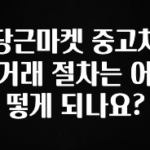 진심을 담은 당근마켓 중고차 거래 절차는 어떻게 되나요? 궁금하시죠?