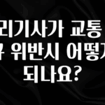 감사를 담은 대리기사가 교통 법규 위반시 어떻게 되나요? 관심이 뜨겁습니다