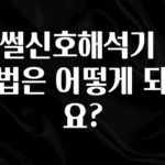 “이건” 꼭 보고 하세요 리썰신호해석기 사용법은 어떻게 되나요? 실간 리뷰