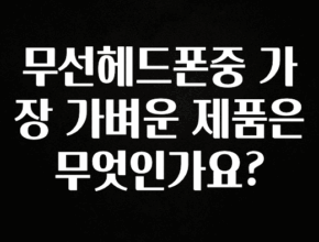 기다렸던 정보 무선헤드폰중 가장 가벼운 제품은 무엇인가요? 확인해보세요